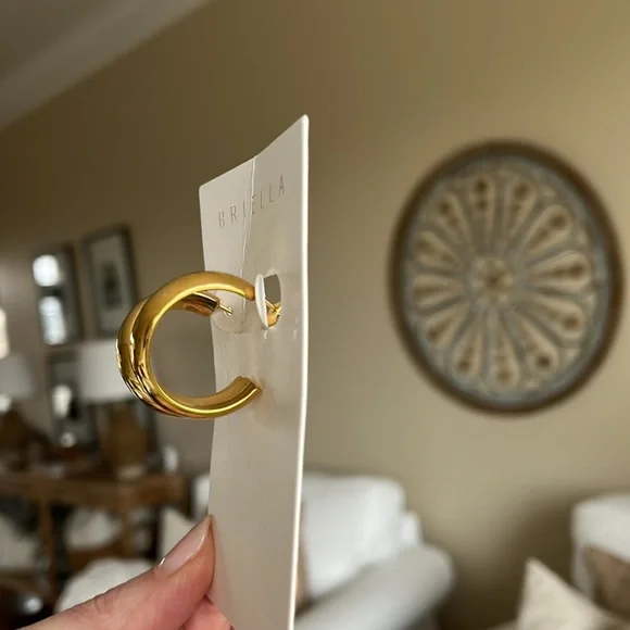 **COPY** Mejuri Chunky Gold Hoops - Picture 7 of 10